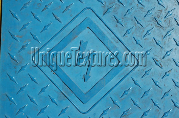 floor symbol diamonds dirty mech/elec industrial rubber blue