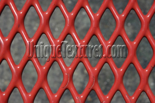 furniture diamonds pattern scratched architectural metal paint red