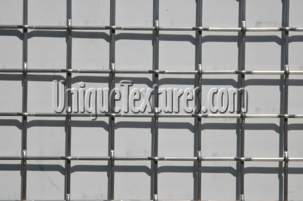 white metallic metal architectural shadow square fence