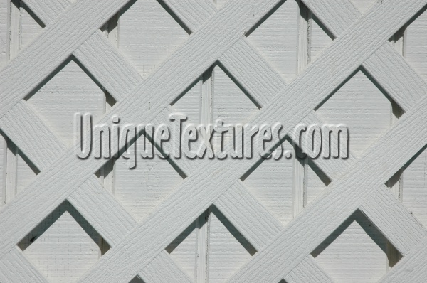 white plastic wood architectural art/design fake shadow diamonds fence
