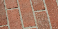 rectangular oblique architectural brick floor red