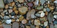 floor random wet natural stone multicolored gravel     
