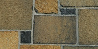 wall rectangular   architectural brick stone yellow