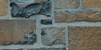 wall rectangular architectural brick   stone dark brown