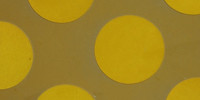 round industrial metal yellow sign  