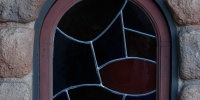 architectural glass stone multicolored window   