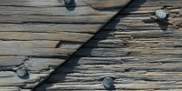 angled weathered marine wood  dark brown