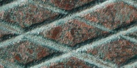 manhole angled diamonds pattern grooved rusty industrial metal dark brown