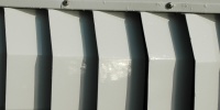 vent/drain vertical shadow industrial metal white