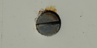 fastener round rusty industrial metal white   