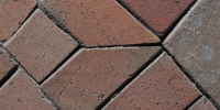 floor pattern architectural brick red