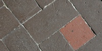 floor angled architectural brick black red