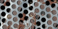 vent/drain spots pattern rusty industrial metal gray  