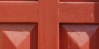 door rectangular shadow architectural wood paint red