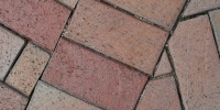 floor angled rectangular architectural brick multicolored