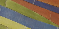 wall angled art/design architectural tile/ceramic vibrant  multicolored