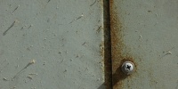 gray paint metal mech/elec weathered shadow fastener door