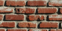 wall rectangular shadow weathered architectural brick red