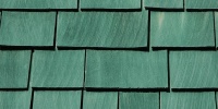 green wood architectural rectangular roof