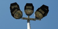 blue gray sky industrial sports/rec pattern fixture