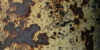 industrial random metal cracked/chipped weathered rusty paint yellow