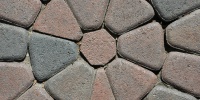 floor pattern round architectural brick gray