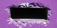 rectangular shadow cracked/chipped industrial concrete paint purple black