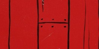 boards fence vertical fake architectural wood paint red